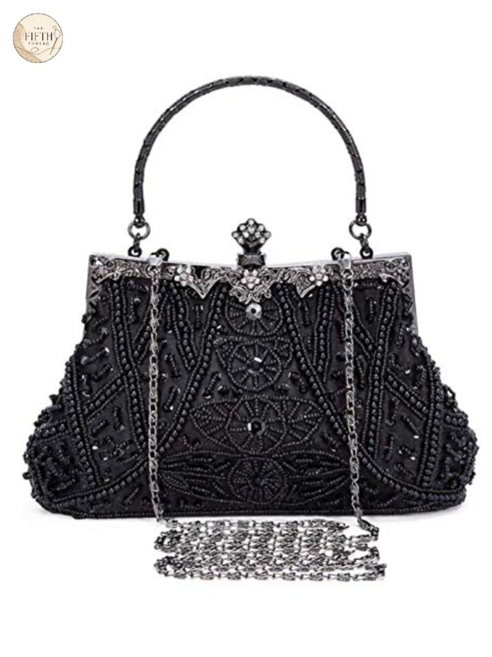 Beaded Clutch Evening Bag Wristlet Crossbody Purse
